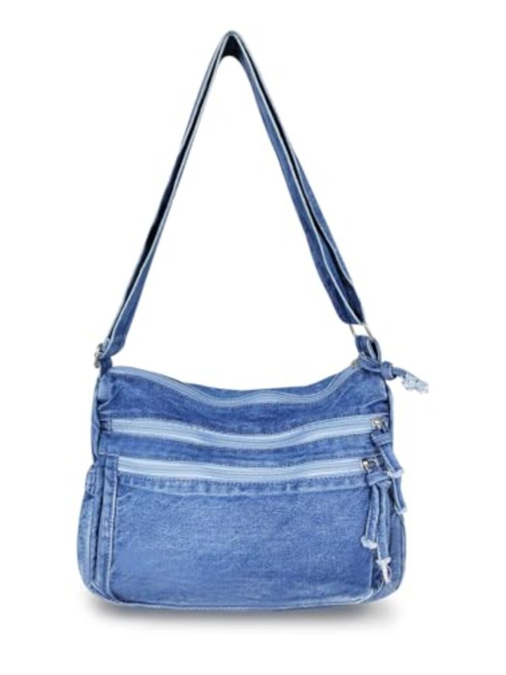 Denim Crossbody Bag Large Capacity Jean Hobo Shoulder Tote